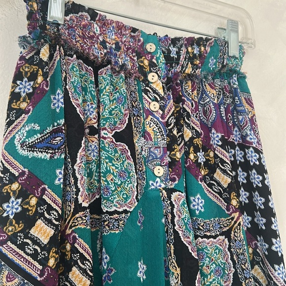 INTIMATELY FREE PEOPLE Sz XS STARSHINE SHEER PRINTED SMOCKED WAIST LOUNGE PANT - Picture 5 of 11